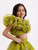 JANYAS CLOSET Green Printed Drape Blouse Top With Lehenga Skirt