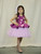 Butterfly Party Wear Peplum Dress With Hair Accessory