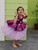 Butterfly Party Wear Peplum Dress With Hair Accessory