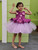 Butterfly Party Wear Peplum Dress With Hair Accessory