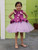 Butterfly Party Wear Peplum Dress With Hair Accessory