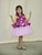 Butterfly Party Wear Peplum Dress With Hair Accessory