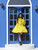 Teens Yellow Taffeta Bow Dress