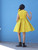 Teens Yellow Taffeta Bow Dress