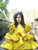 Yellow Zendaya Birthday Party Dress With Hiar Pin