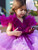 Enchanted Ombre Frilled Gown With Hair Pin