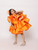 JANYAS CLOSET Pre-Order Orange Ruffled One Shoulder Dress