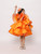 JANYAS CLOSET Pre-Order Orange Ruffled One Shoulder Dress
