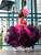 Neon Pink Purple Princess Shaded Gown With Hair Pin