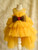 Yellow Jessica High- Low Gown With Hair Aceessory