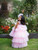 Pre Arha Pink High- Low Gown With Hair Accessory