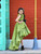 Pistachio Taffeta High-Low Dress With Hair Accessory