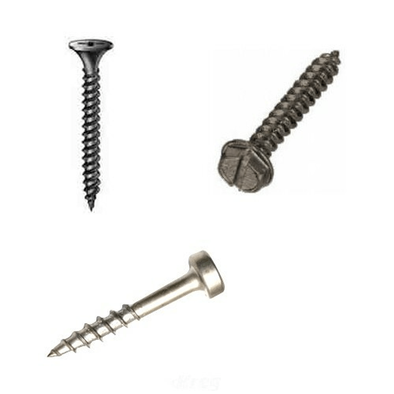 Bugle Head - Hex Head - Pocket Hole Screws - Drive