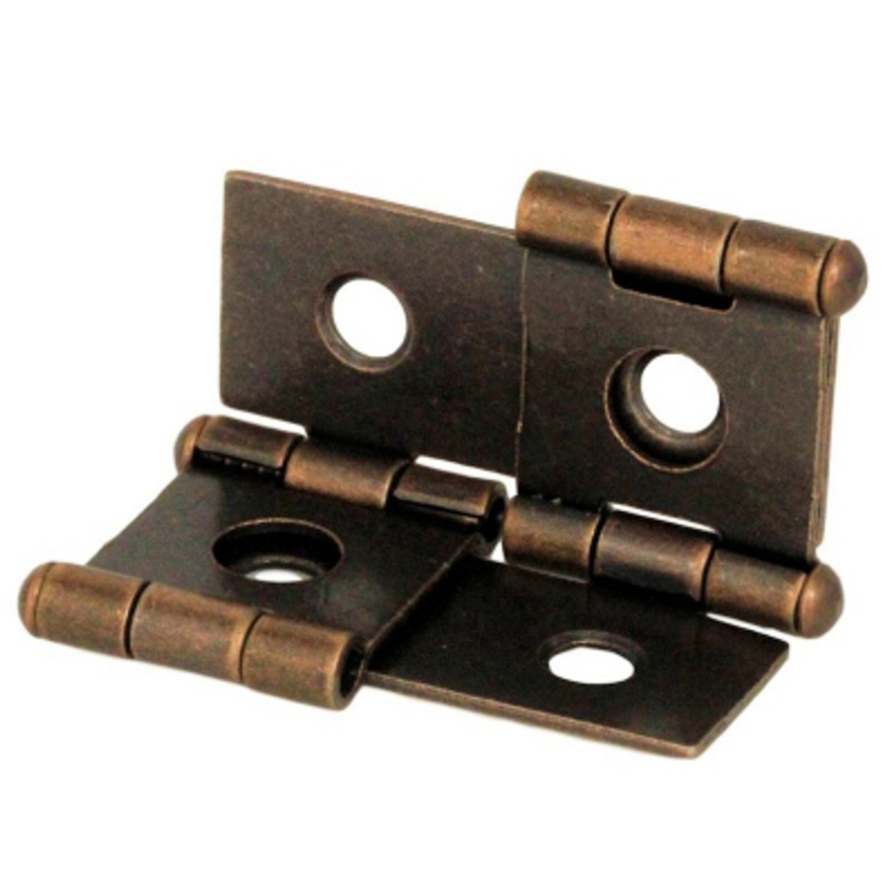 Pair of Small Quadrant Hinge 1-5/16 - Solid Brass - Gold Plated Pair - D.  Lawless Hardware