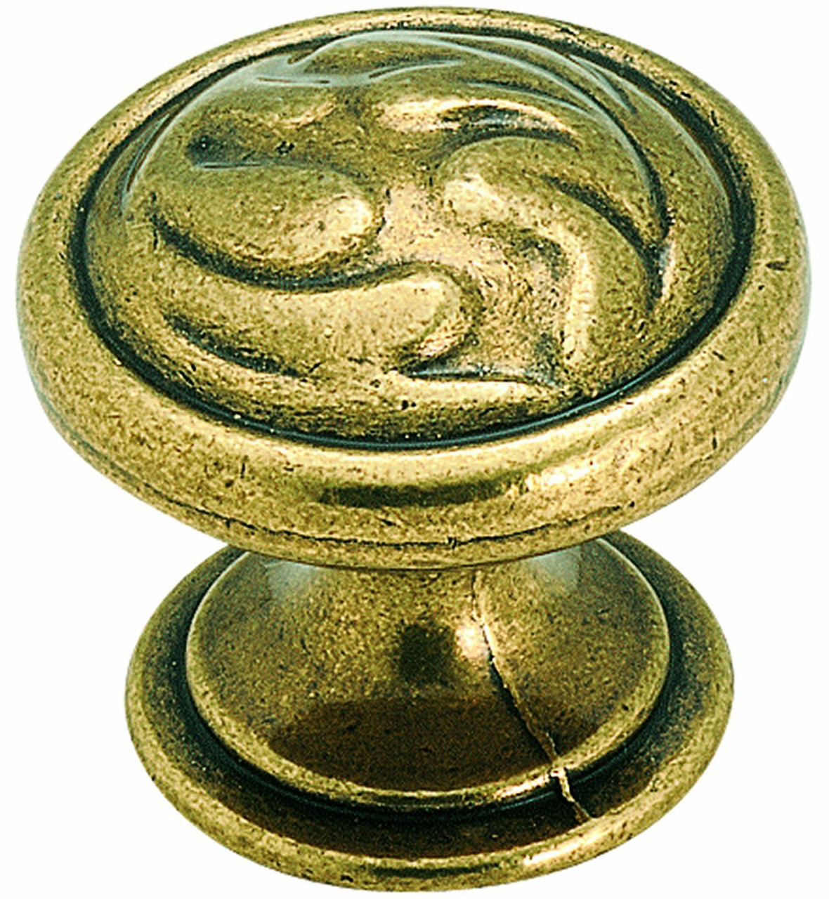 1-1/4 Oak Leaf Knob Burnished Brass - D. Lawless Hardware