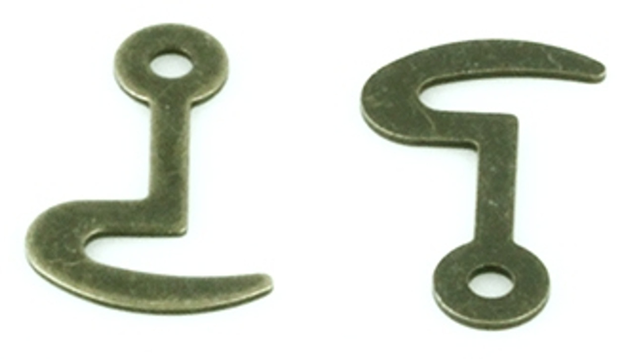 BAG OF 4 - Small Antique Brass Box Hook Latch 1 Long C1478-1626AB4P - D.  Lawless Hardware