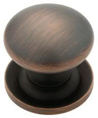 Amerock Allison Antique English 1-1/8” Knob With Backplate – Open Box – BP591C-AE – Brass Finish Zinc