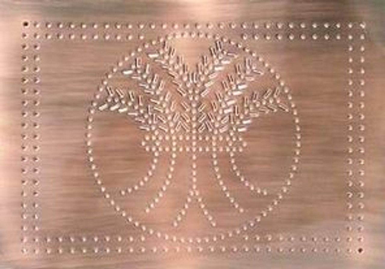 Pie Safe Tin - Horizontal Wheat Stalks - Copper (STL-HWAC) pie-safe-tin-horizontal-wheat-stalks-copper-stl-hwac