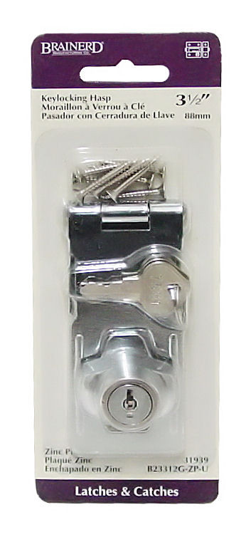 Key Locking Bright Zinc Plated 3-1/2