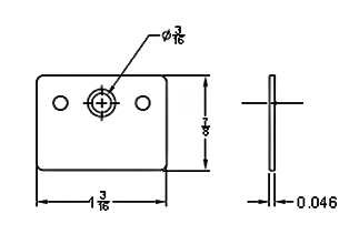 Steel Strike Plate & Screw for Catches 13/16"