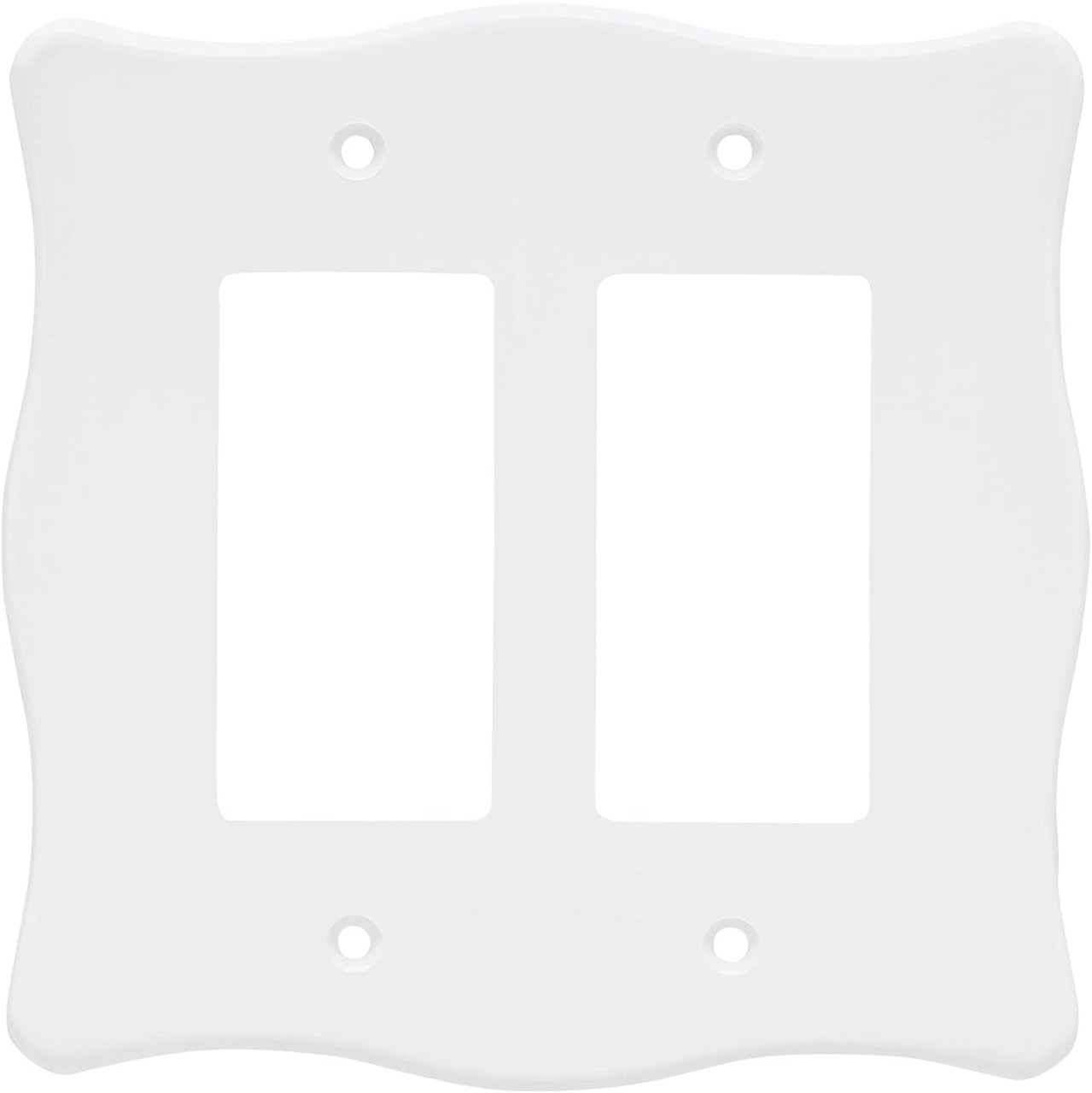 White Nylon Double Decorator Wall Plate