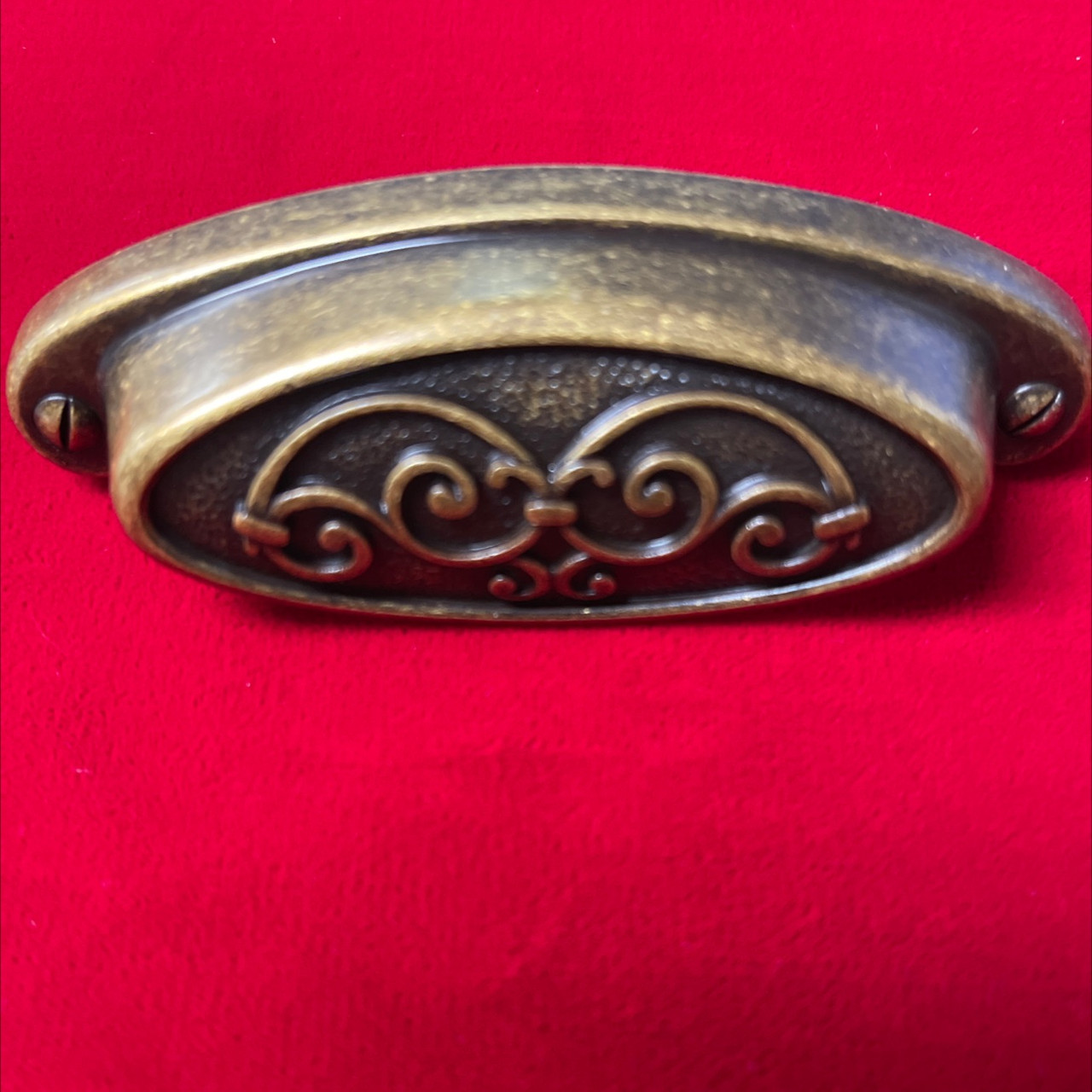 (6Pack) 21/2" Classic Bin Pull Dark Antique Brass ASIS