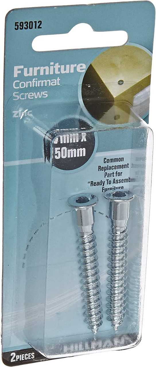 Case Lot (80) - Hillman 7mm x 50mm Zinc Confirmat Screw (2-Pack)