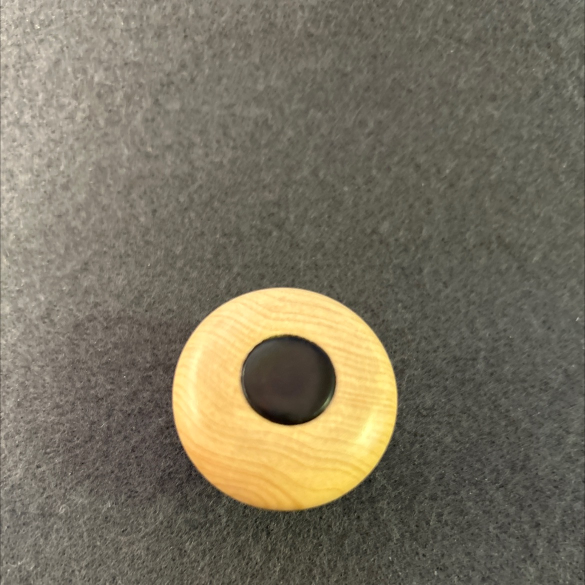 thumbnail image 2 of 1-1/4 Inch Maple Wood Knob With Brass Base – P50081V-PBW-C 2 of 4