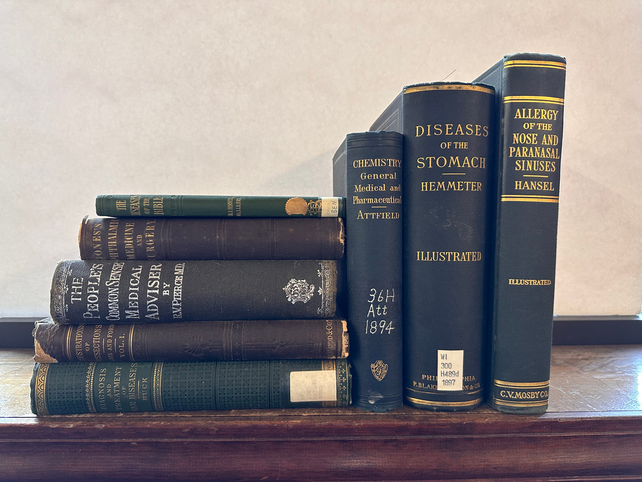 Decorative Book Stack of 8 Medical Books