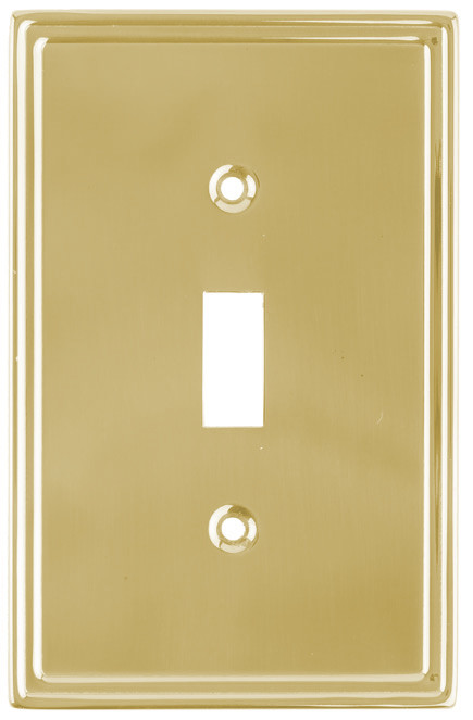 Switch Box Backplate 6-5/16 inch Notched Backplate Pull Bayview Brass