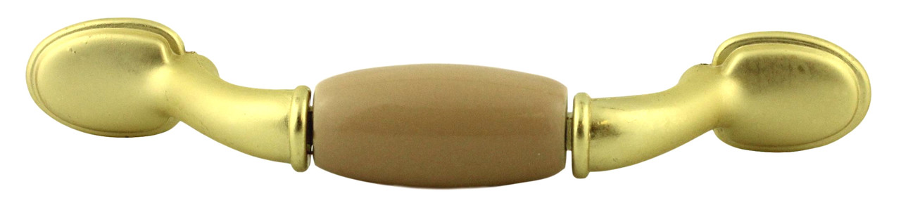 (12 Pack) 3" Avante Pull Bright Brass And Almond
