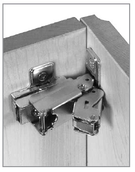 165 Degree Full Overlay EasyClip HingeMounting Plate, Screws LQH16015NPA D. Lawless Hardware
