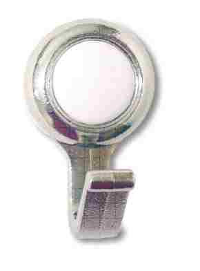 Amerock H55469-W26 Globe Coat And Hat Hook - White And Chrome Finish, Single Hook For Wall Mounting
