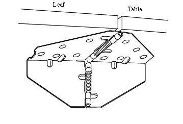 Flip Flop Table Hinge Leaf Support Brass