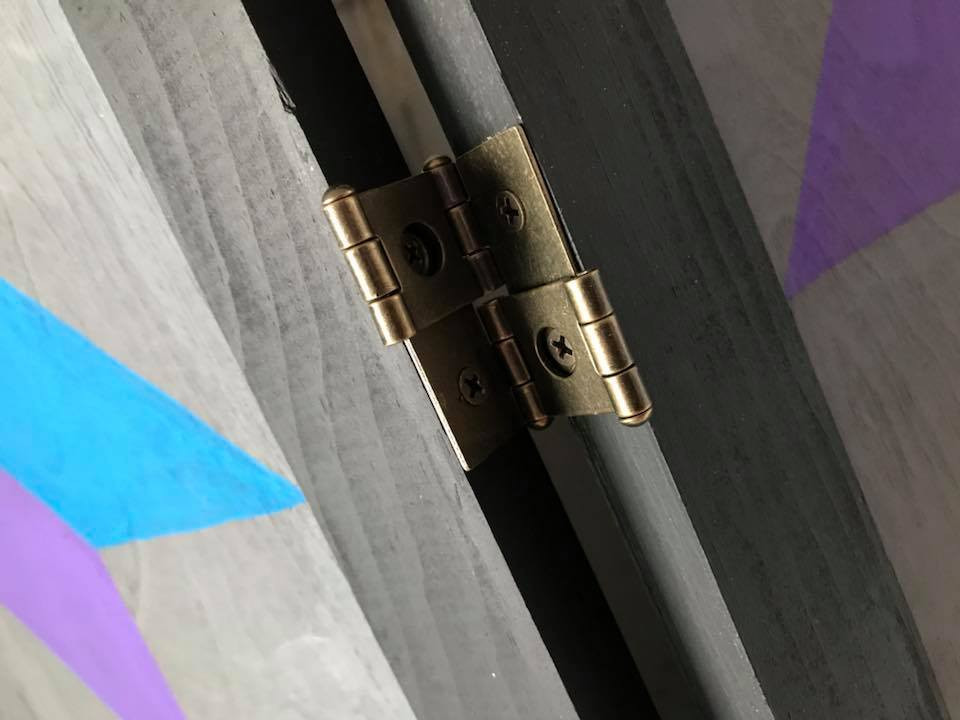 Double Acting Folding Screen Hinge For 3/4" Panel Antique Brass