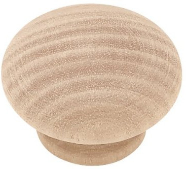 11/2" Wood Knob Unfinished Birch