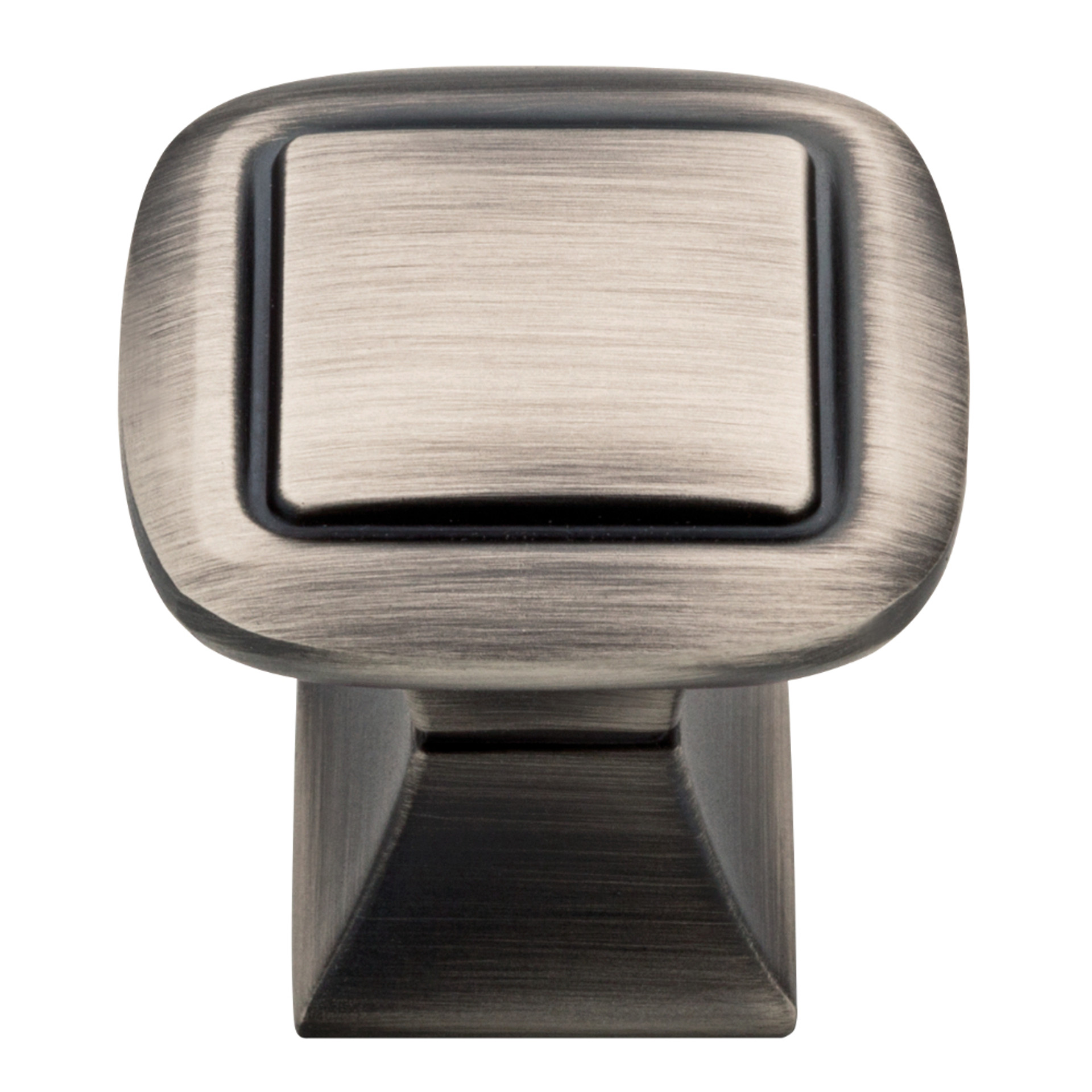 11/4" North Hampton Square Base Knob Heirloom Silver D. Lawless Hardware