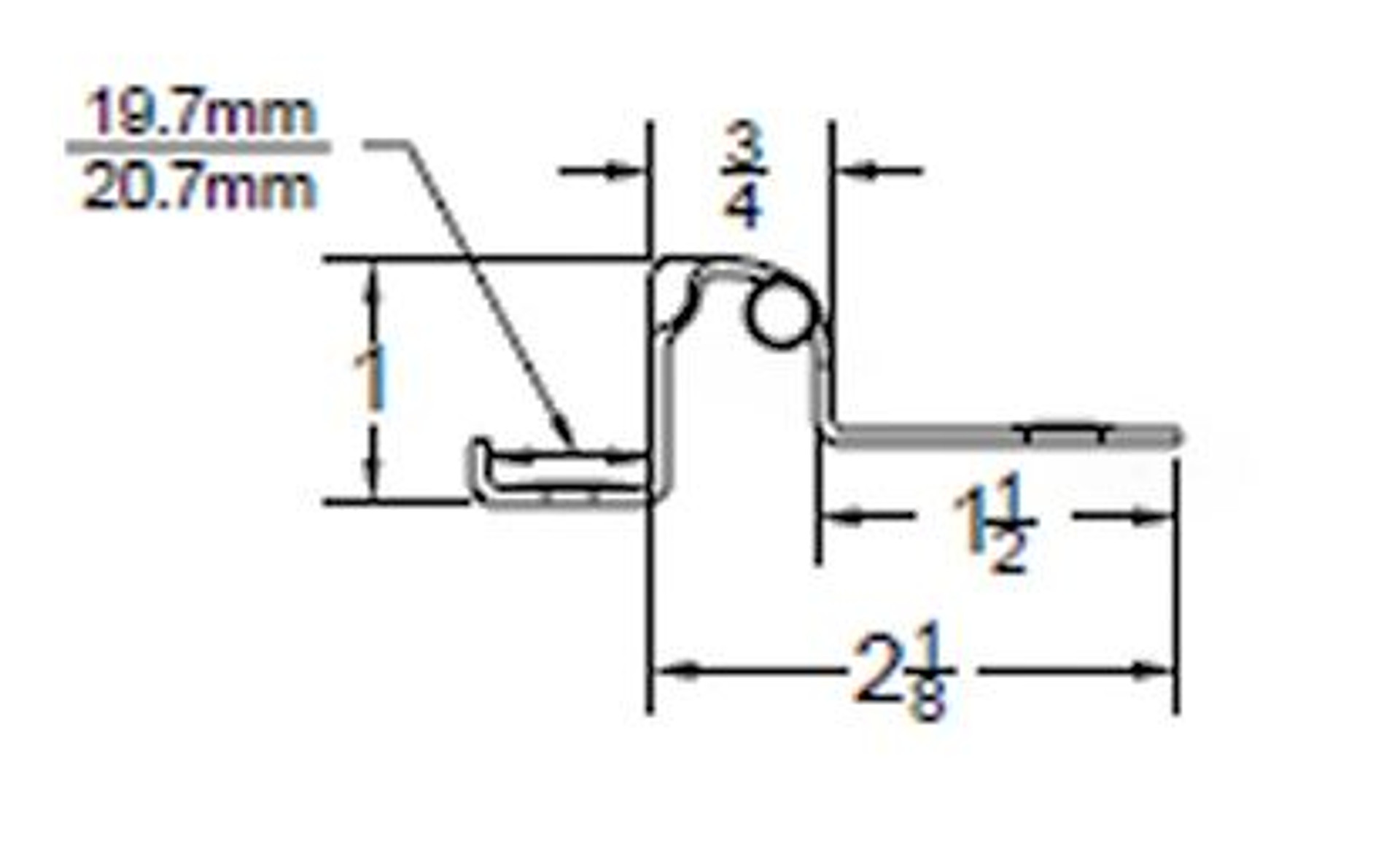 Single 5/8" Overlay Wraparound Hinge For 3/4" Frame Burnished Brass