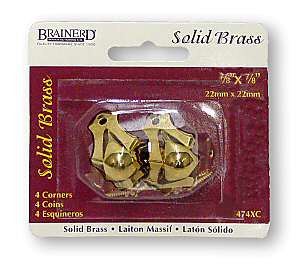 Solid Brass Decorative Corner Protectors Set of 4 22 X 8.5 mm