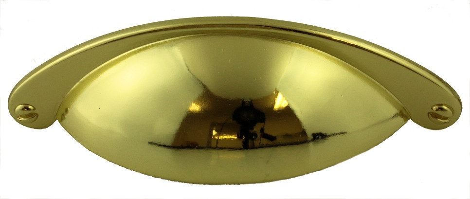 21/2" Laurey Cup Pull Polished Brass D. Lawless Hardware