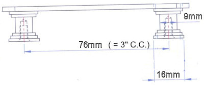DIY Pull Base Satin Nickel 3" D. Lawless Hardware