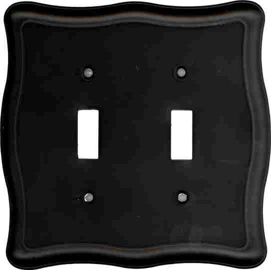 Double Switch Wall Plate Oil Rubbed Bronze