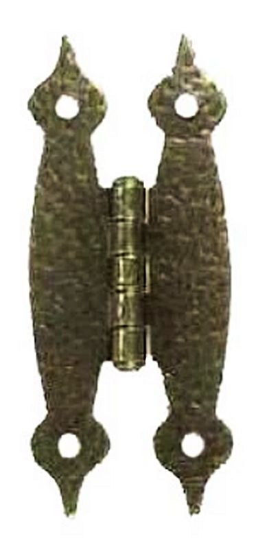Pair Hinges 31/2" Hammered Antique Copper Flush H526ACPR D. Lawless Hardware