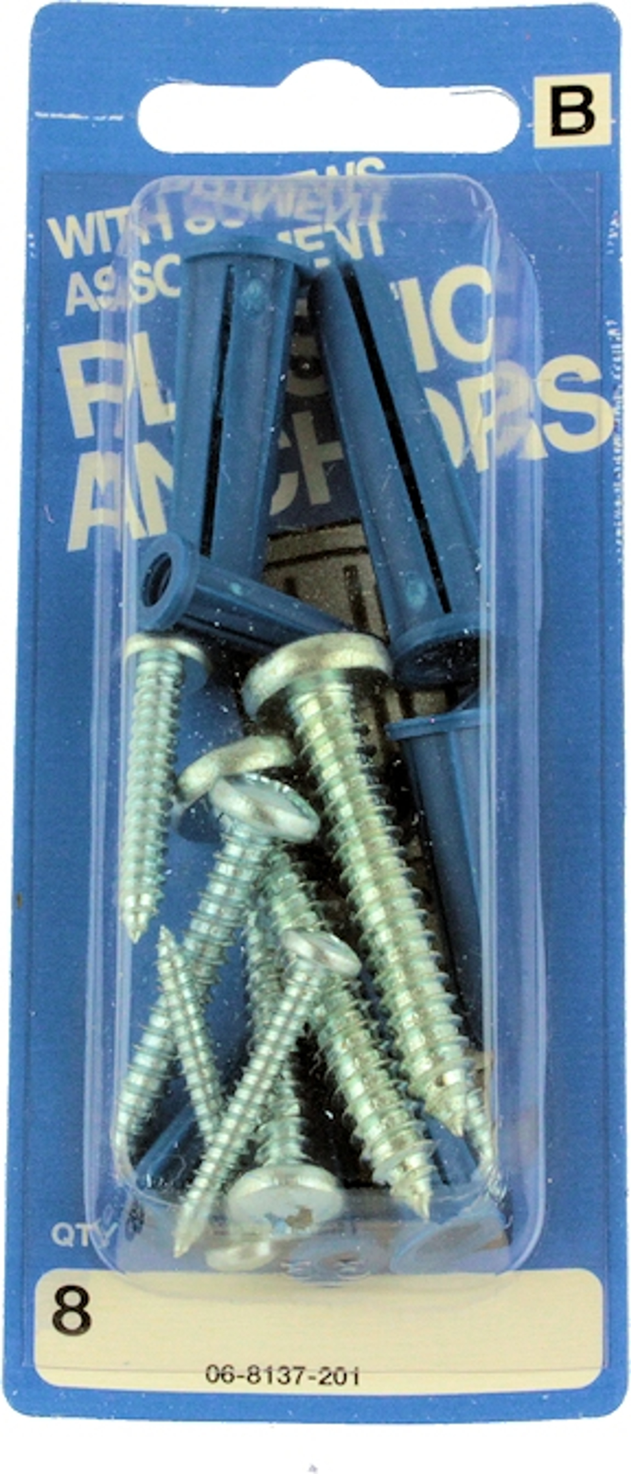 Plastic Anchors With Screw Assortment 8 Pack D Lawless Hardware 
