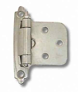 Pair Variable Overlay Hinge Self Closing Matte Chrome D. Lawless