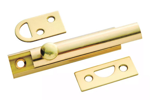 Flush Surface Bolt Lock - Amerock - Bright Solid Brass - 6" AM-BP23