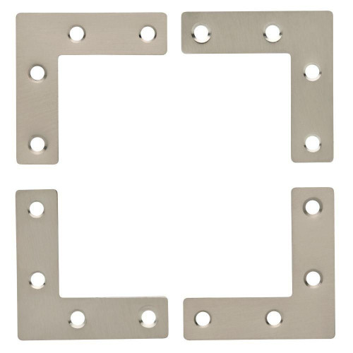 Campaign Style Corners - Satin Nickel - 2" (4 Pack)