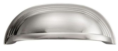 Hickory Hardware - 3 3/4" C-C Deco Cup Pull - Satin Nickel - P3104-SN