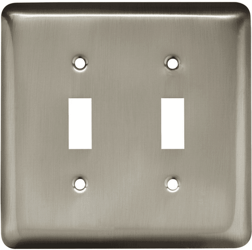 Stamped Round Double Toggle Sn Wall Plate - 64093