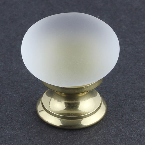 Frosted Glass with Brass Base Knob
AM-14302FCBB